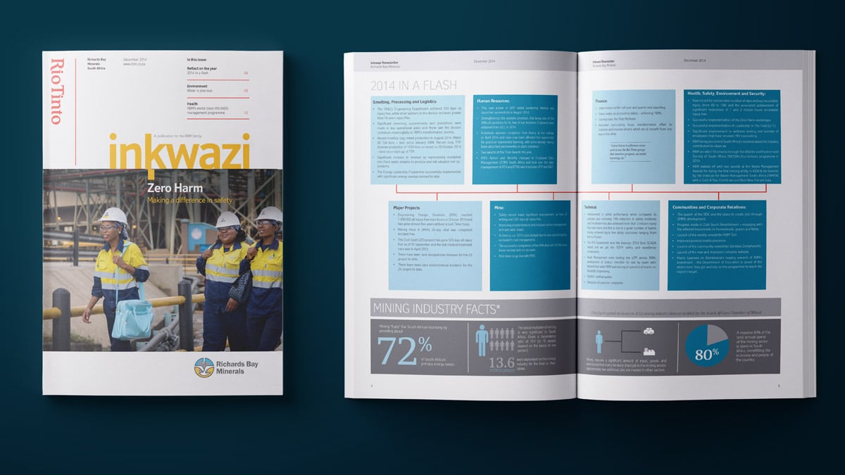 employee-engagement-rio-tinto-commskit An example of an employee engagement newsletter designed and managed by CommsKit
